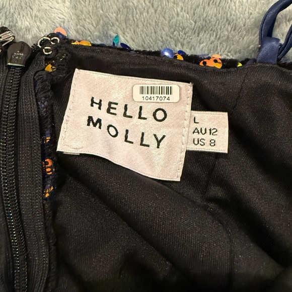 Hello Molly Made for Movie Screens Navy Sequin Mini Dress - Picture 6 of 7